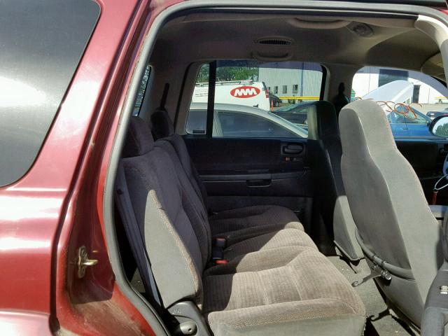 1B4HS28N61F575692 - 2001 DODGE DURANGO MAROON photo 6