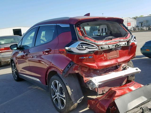 1G1FX6S05H4127572 - 2017 CHEVROLET BOLT EV PR RED photo 3