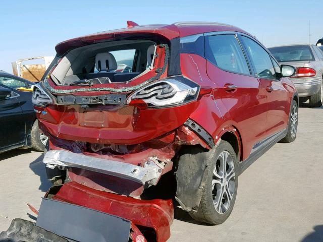 1G1FX6S05H4127572 - 2017 CHEVROLET BOLT EV PR RED photo 4