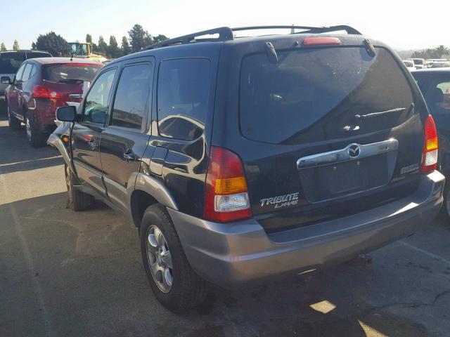 4F2CU09112KM40829 - 2002 MAZDA TRIBUTE LX BLACK photo 3