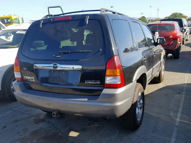 4F2CU09112KM40829 - 2002 MAZDA TRIBUTE LX BLACK photo 4