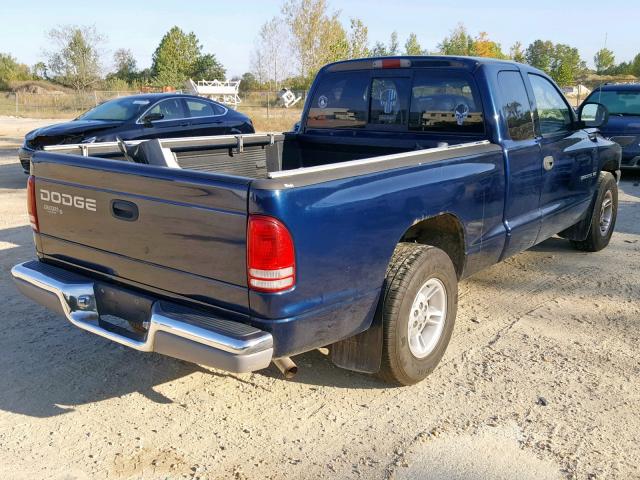 1B7GL22X3YS762864 - 2000 DODGE DAKOTA BLACK photo 4