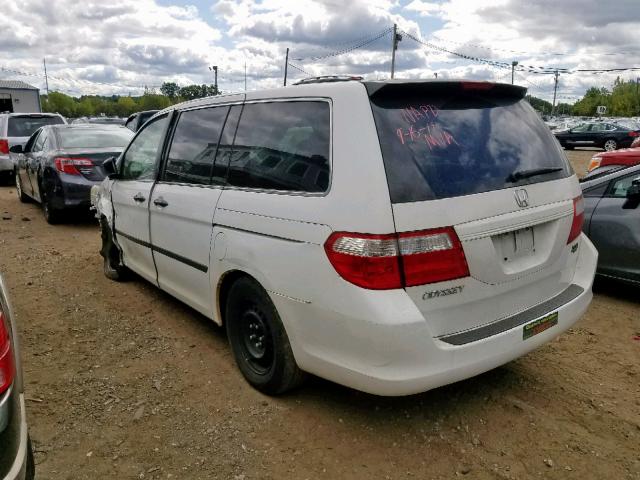 5FNRL38286B116501 - 2006 HONDA ODYSSEY LX WHITE photo 3