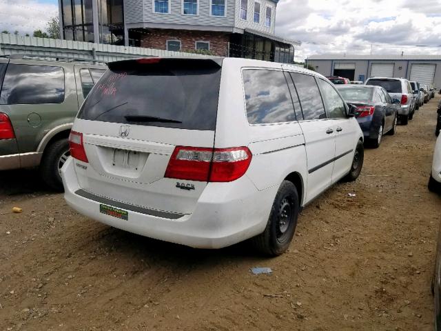 5FNRL38286B116501 - 2006 HONDA ODYSSEY LX WHITE photo 4