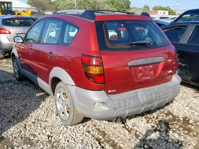 5Y2SL62873Z426385 - 2003 PONTIAC VIBE RED photo 3