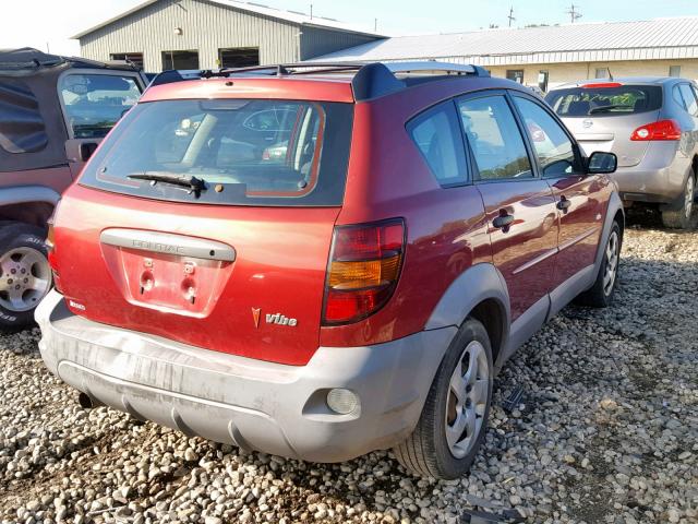 5Y2SL62873Z426385 - 2003 PONTIAC VIBE RED photo 4