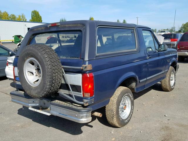 1FMEU15H1PLA69895 - 1993 FORD BRONCO U10 BLUE photo 4