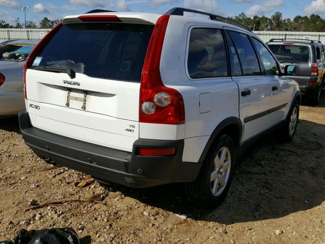 YV1CM911651186815 - 2005 VOLVO XC90 T6 WHITE photo 4