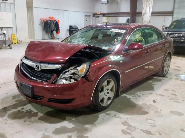 1G8ZS57N28F141753 - 2008 SATURN AURA XE RED photo 2