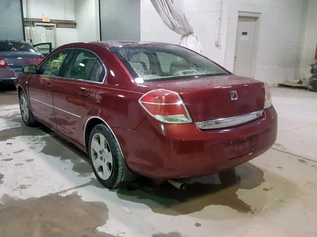 1G8ZS57N28F141753 - 2008 SATURN AURA XE RED photo 3