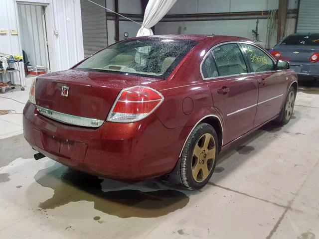 1G8ZS57N28F141753 - 2008 SATURN AURA XE RED photo 4