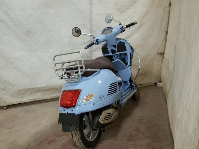 ZAPMA39L6J5100393 - 2018 VESPA MOTORCYCLE BLUE photo 4