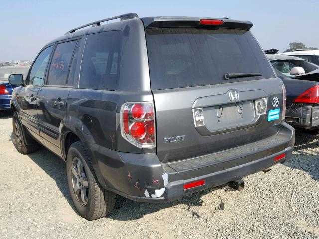 5FNYF28338B010921 - 2008 HONDA PILOT SE CHARCOAL photo 3