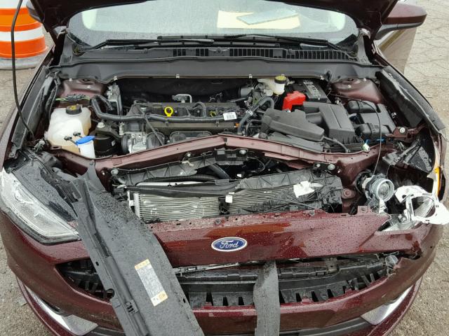 3FA6P0G71HR397003 - 2017 FORD FUSION S BURGUNDY photo 7