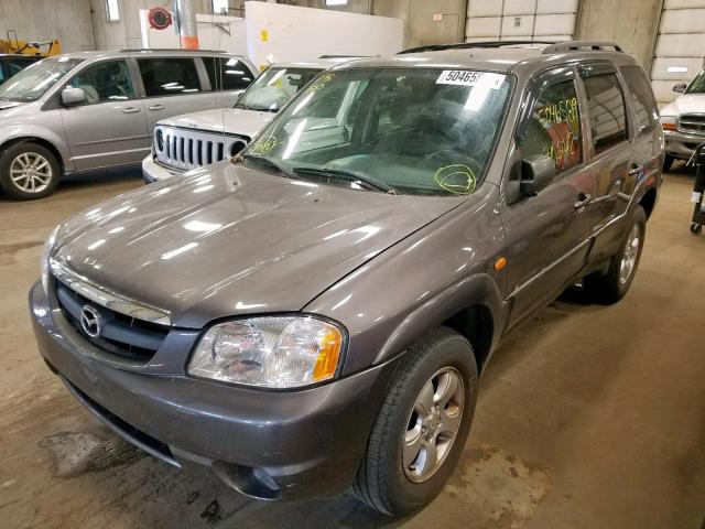 4F2CZ94124KM33744 - 2004 MAZDA TRIBUTE LX GRAY photo 2