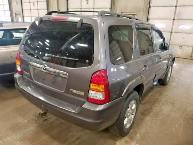 4F2CZ94124KM33744 - 2004 MAZDA TRIBUTE LX GRAY photo 4