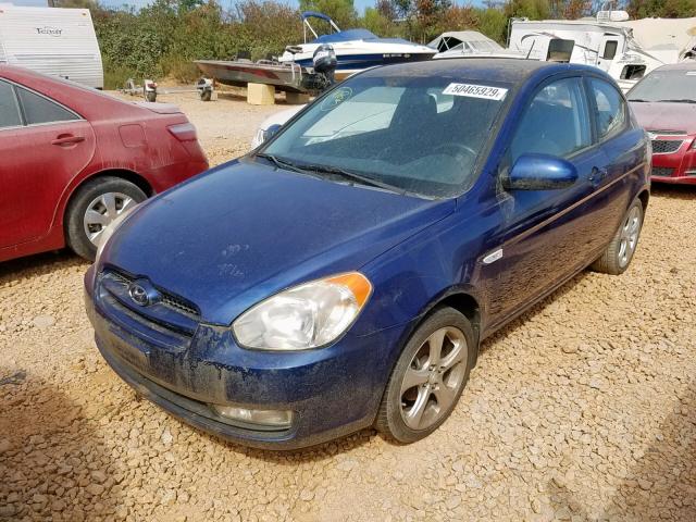 KMHCN36C08U065643 - 2008 HYUNDAI ACCENT SE BLUE photo 2