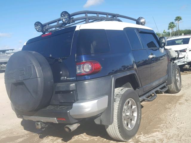 JTEBU4BF8CK117495 - 2012 TOYOTA FJ CRUISER BLUE photo 4