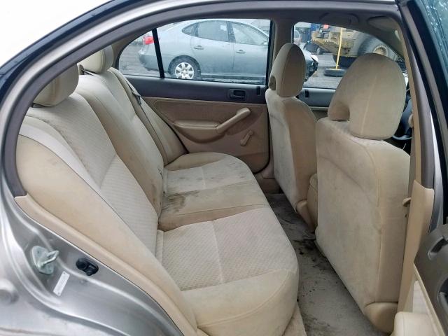 2HGES16355H010891 - 2005 HONDA CIVIC DX V BEIGE photo 6