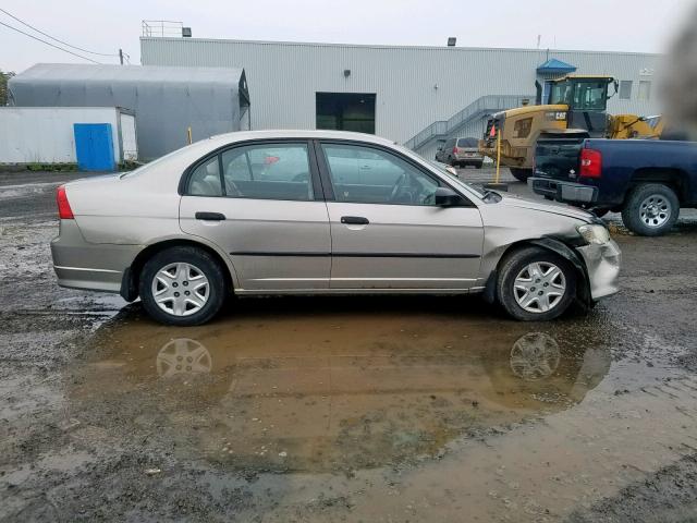 2HGES16355H010891 - 2005 HONDA CIVIC DX V BEIGE photo 9