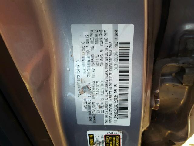 JM3TB28A080150435 - 2008 MAZDA CX-9 SILVER photo 10