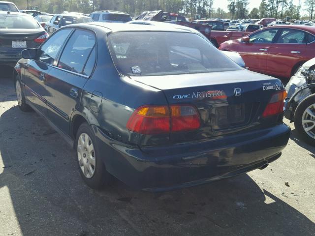 2HGEJ6613XH539936 - 1999 HONDA CIVIC BASE GREEN photo 3