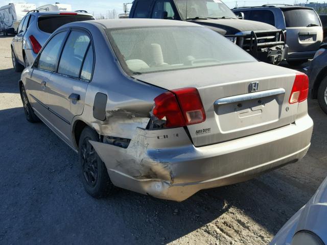 2HGES16301H910978 - 2001 HONDA CIVIC DX GOLD photo 3