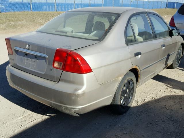 2HGES16301H910978 - 2001 HONDA CIVIC DX GOLD photo 4