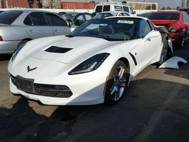 1G1YK2D76F5105260 - 2015 CHEVROLET CORVETTE S WHITE photo 2