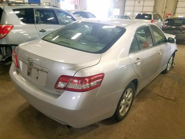 4T4BF3EK5BR117234 - 2011 TOYOTA CAMRY BASE SILVER photo 4