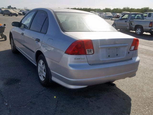 2HGES16314H556747 - 2004 HONDA CIVIC DX V SILVER photo 3