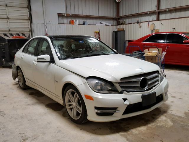 WDDGF4HB6CR208559 - 2012 MERCEDES-BENZ C 250 WHITE photo 1