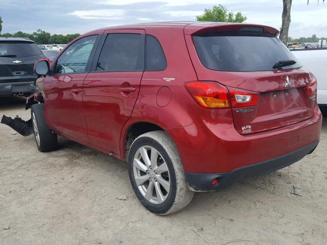 4A4AP3AU1EE016536 - 2014 MITSUBISHI OUTLANDER BURGUNDY photo 3