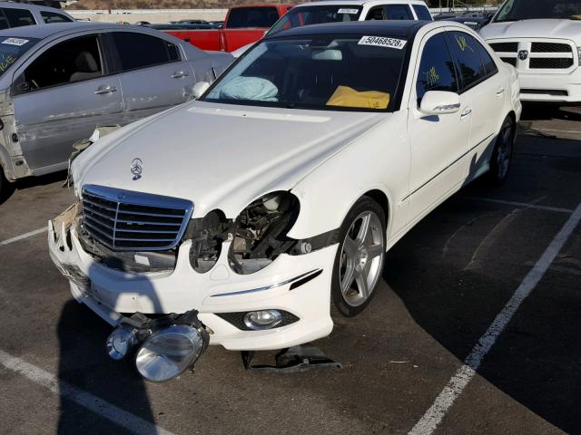 WDBUF56X58B290042 - 2008 MERCEDES-BENZ E 350 WHITE photo 2