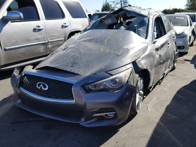 JN1BV7AP7EM685079 - 2014 INFINITI Q50 BASE GRAY photo 2