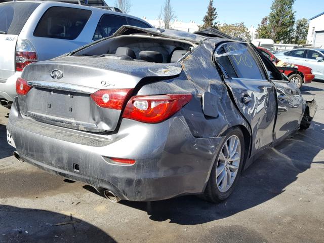 JN1BV7AP7EM685079 - 2014 INFINITI Q50 BASE GRAY photo 4