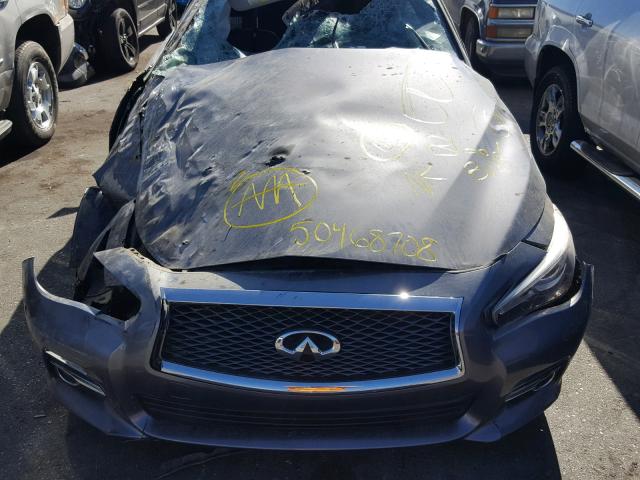 JN1BV7AP7EM685079 - 2014 INFINITI Q50 BASE GRAY photo 7