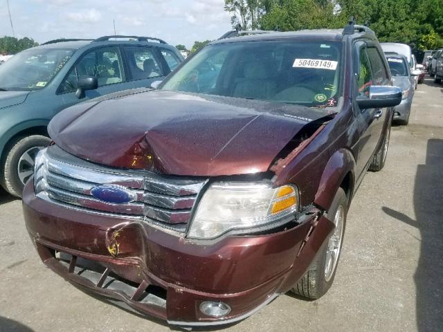 1FMDK03WX9GA02947 - 2009 FORD TAURUS X L MAROON photo 2