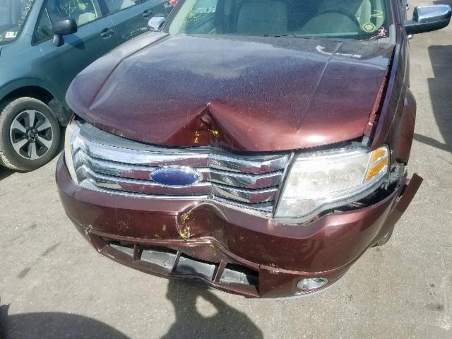 1FMDK03WX9GA02947 - 2009 FORD TAURUS X L MAROON photo 9