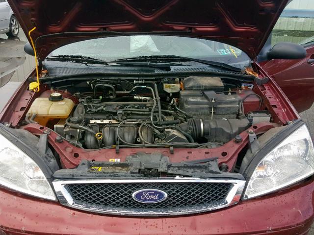 1FAHP34N06W147808 - 2006 FORD FOCUS ZX4 RED photo 7