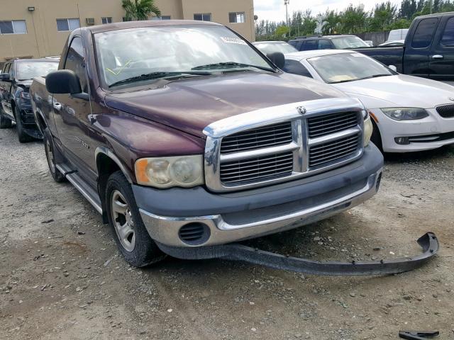 1D7HA16K84J148854 - 2004 DODGE RAM 1500 S BURGUNDY photo 1