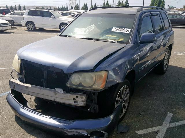 JTEGF21A830075173 - 2003 TOYOTA HIGHLANDER BLUE photo 2