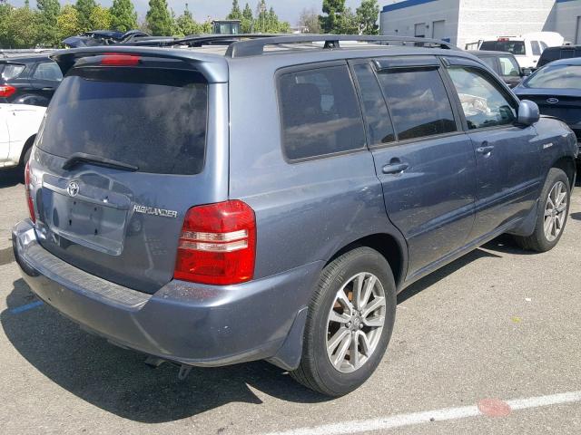 JTEGF21A830075173 - 2003 TOYOTA HIGHLANDER BLUE photo 4