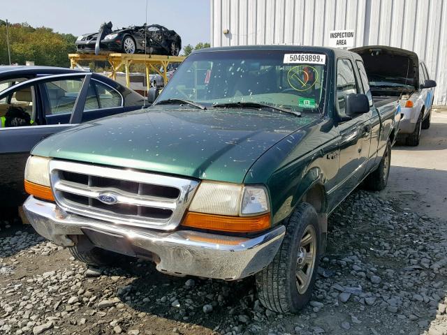 1FTYR14V8YTA32984 - 2000 FORD RANGER SUP GREEN photo 2