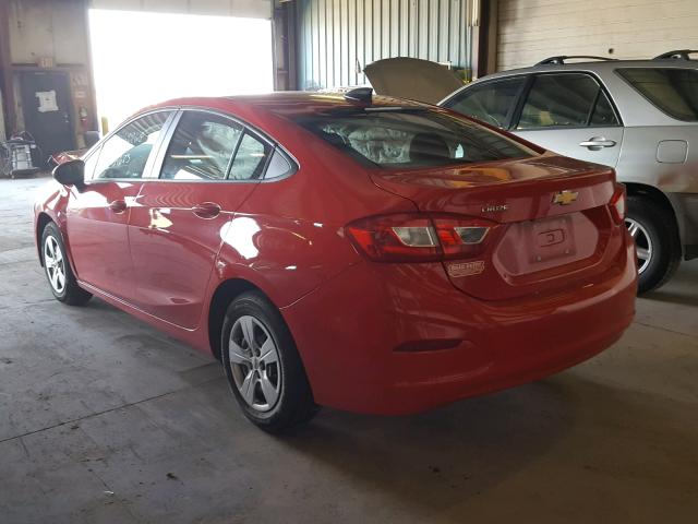 1G1BC5SMXH7193119 - 2017 CHEVROLET CRUZE LS RED photo 3