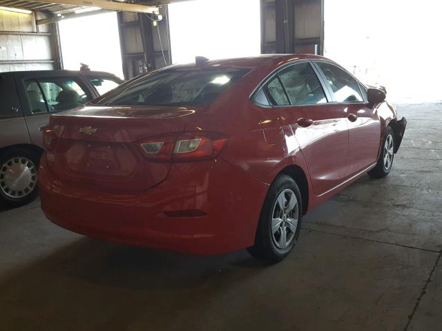 1G1BC5SMXH7193119 - 2017 CHEVROLET CRUZE LS RED photo 4