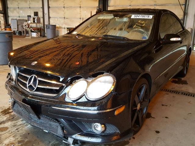 WDBTJ72H07F214885 - 2007 MERCEDES-BENZ CLK 550 BLACK photo 2