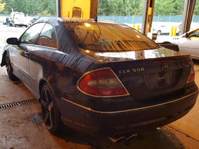 WDBTJ72H07F214885 - 2007 MERCEDES-BENZ CLK 550 BLACK photo 3