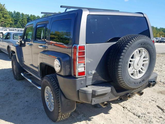 5GTEN13E588181364 - 2008 HUMMER H3 GRAY photo 3