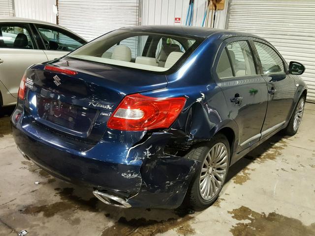 JS2RF9A32B6110668 - 2011 SUZUKI KIZASHI SE BLUE photo 4